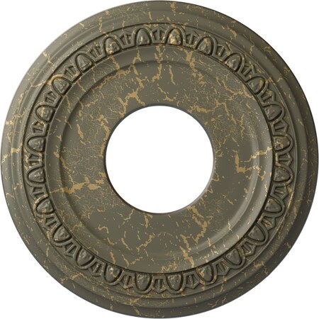 Ekena Millwork Jackson Ceiling Medallion (Canopies up to 7 3/8"), 12 1/4"OD x 4"ID x 1 1/8"P, Witch Hazel Crackle CM12JAWHC